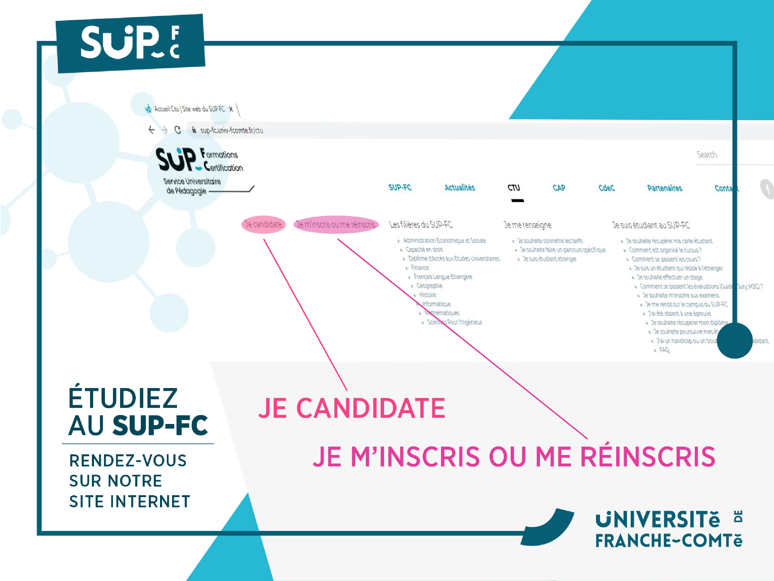 SUP-FC CTU candidature inscription