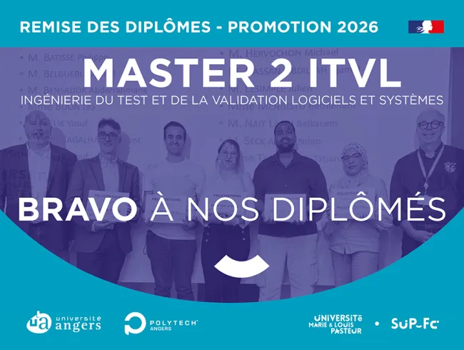 La cérémonie de remise des diplômes pour les étudiants du Master 2 ITVL